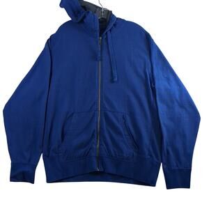 Urban Pipeline Full Zip Jacket Hoodie XL Mens Blue Striped Long Sleeve Hooded